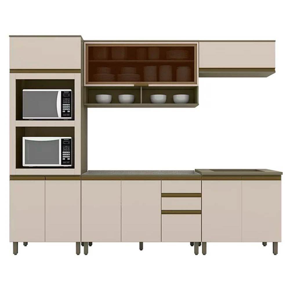 Cozinha Completa Connect 6 Peças (2 Aéreos+2balcões+1paneleiro+1complemento) S-pia Duna-cristal - 7