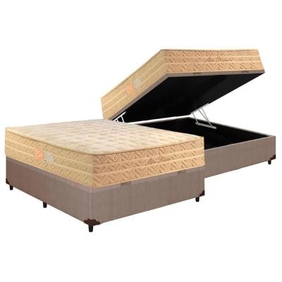 Conjunto Box Baú Casal: Colchão Molas Paropas Masterpocket Ensacadas Star DreamBase Courano Clean