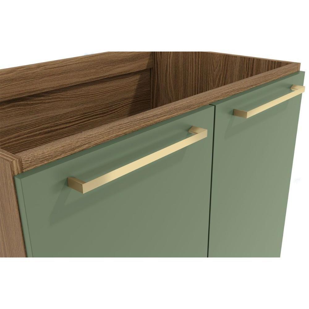 Balcão De Cozinha Botanic M623 C/ 2 Portas S/tampo 80cm Nogueira/fendi - Kappesberg - 5