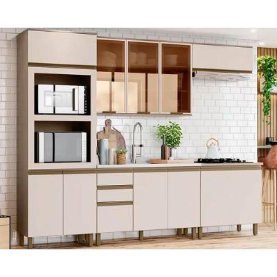 Cozinha Completa Connect 10 Portas 2 Gavetas MDF 120cm Branco Duna Cristal