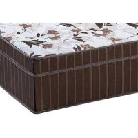 Conjunto Box Baú Casal: Colchão Espuma Polar D45 Pérola Euro Pillow + Base CRC Courano Brown(138x188) - 2