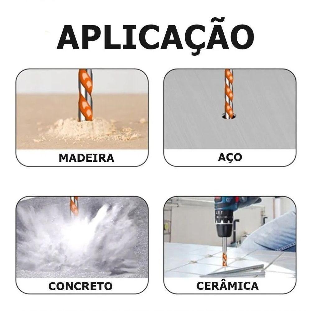 Broca De Torção Triangular Fura Tudo 12mm - 2