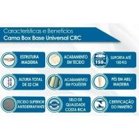 Conjunto Box Casal: Colchão Molas Herval Maxspring American + Base CRC Courano White(138x188) - 5