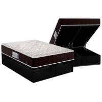 Conjunto Box Baú King: Colchão Espuma Probel D33 Prodormir Advanced + Base Crc Suede Black(193x203) - 1