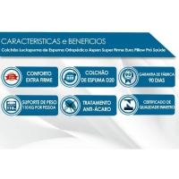 Colchão Solteiro Espuma Compact AG 65 / D33 / Aspen Super Firme Pró Saúde Euro Pillow (88x188x24) - Luckspuma - 3