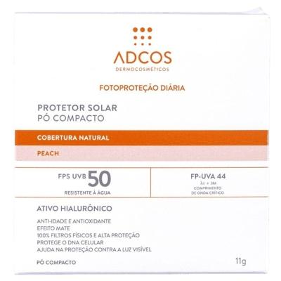 Protetor Solar Adcos Pó Compacto Fps 50 Peach 11g