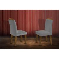 Kit 2 Cadeiras Sala Jantar Athenas Madeira 2 Un Capuccino-grafite - Rufato - 1