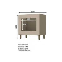 Balcão Cozinha P-cooktop Connect C-forno De Embutir 80x51x82cm Duna-cristal - Henn - 4