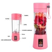 Mini Liquidificador Portátil Usb Recarregável Mixer (Rosa) - 5