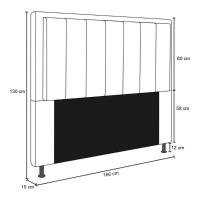 Cabeceira Opala Cama Box Queen 160cm Linho - Ssx Multicoisas Cor Capuccino - 5