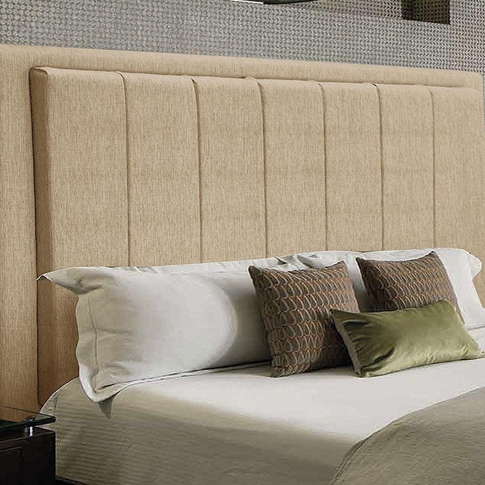 Cabeceira Opala Cama Box Queen 160cm Linho - Ssx Multicoisas Cor Bege Dourado - 2