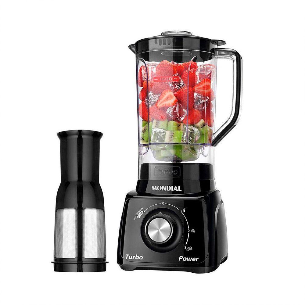 Liquidificador L99 Turbo Power 3 Velocidades E Pulsar 500w De Potência Mondial Preto 220v - 2