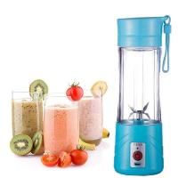 Mini Liquidificador Portátil Usb Recarregável 6 Laminas Azul - 2