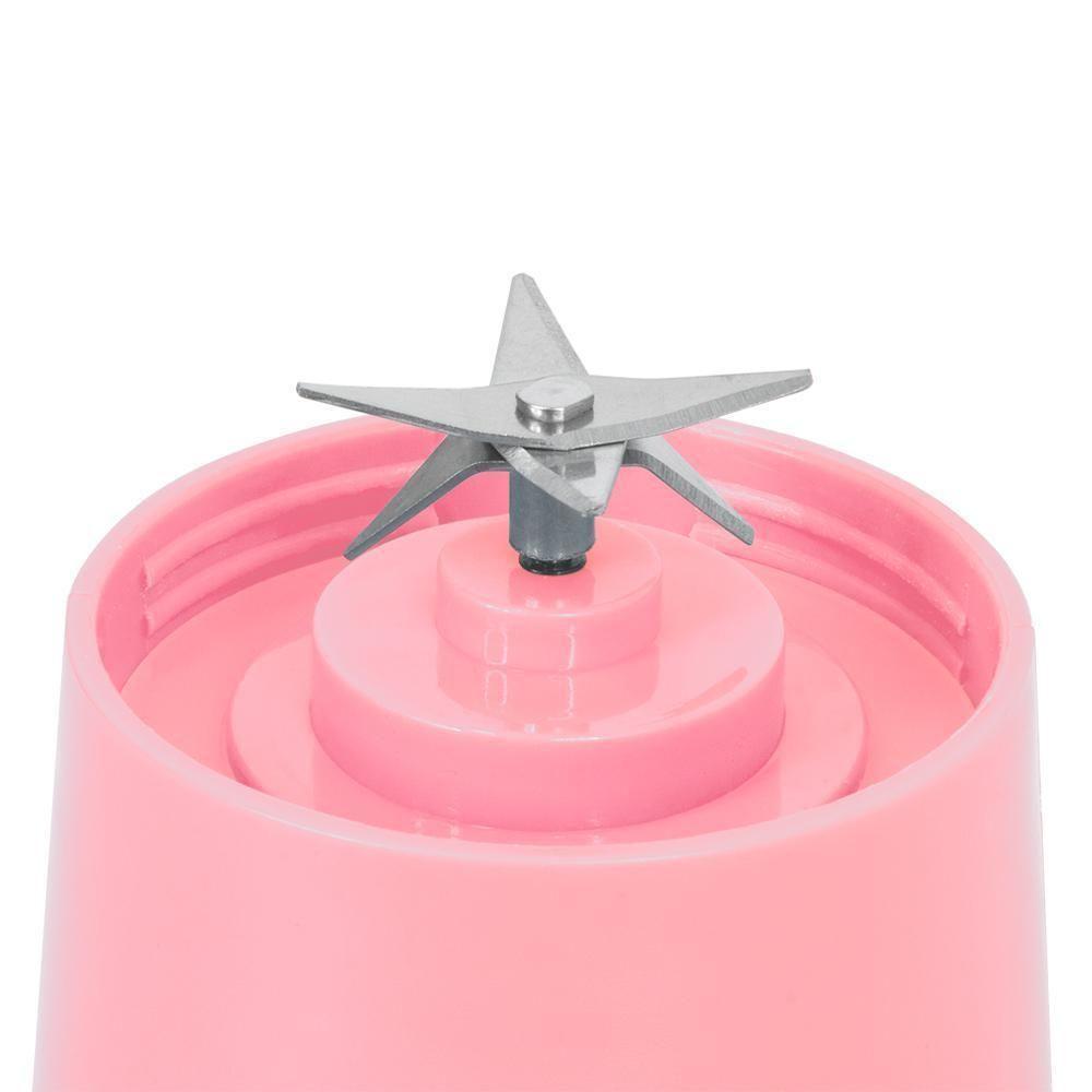Mini Liquidificador Portátil Usb Recarregável ( Rosa ) - 10