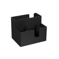 Kit 6 Porta Guardanapo E Sachês 14 X 10,6 X 9,4 Cm Preto Coza - 2