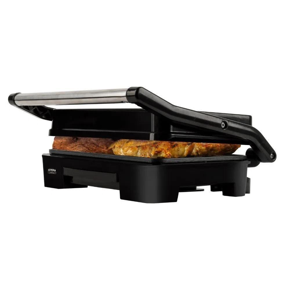Grill Elétrico Mallory Asteria Compact Preto Inox - 127v - 2