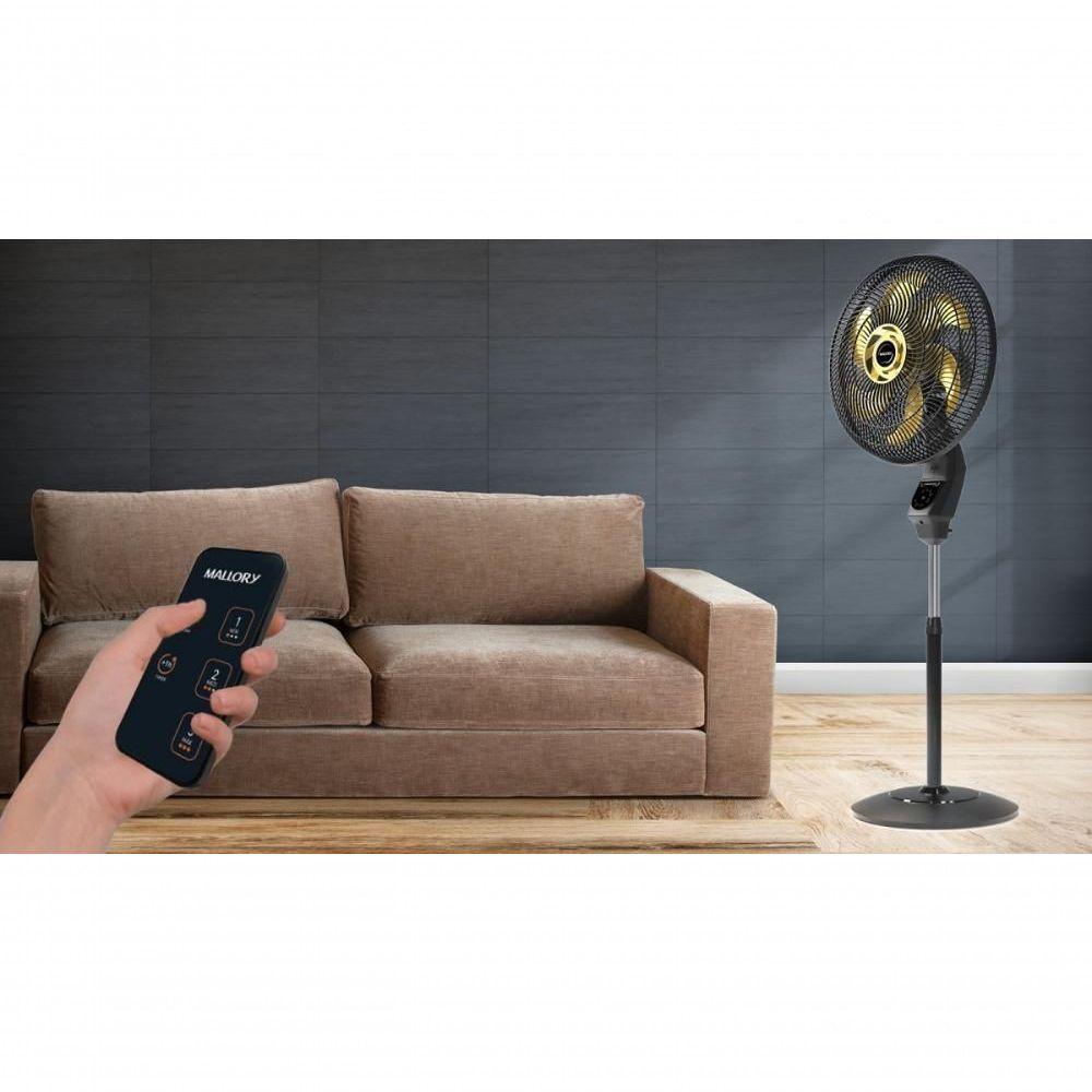 Ventilador De Coluna Mallory Chronos 40cm Preto E Dourado - 220v - 5