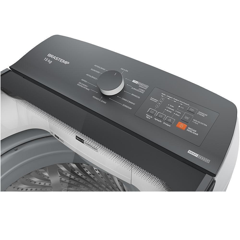 Máquina De Lavar Brastemp 15kg Com Ciclo Tira Manchas Advanced E Smart Sensor Branca Bwf15ab - 127v - 6
