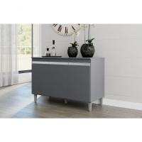 Balcão Gabinete De Pia Sem Tampo 120cm 3 Portas Manu - Ajl Móveis Cor Cinza - 2