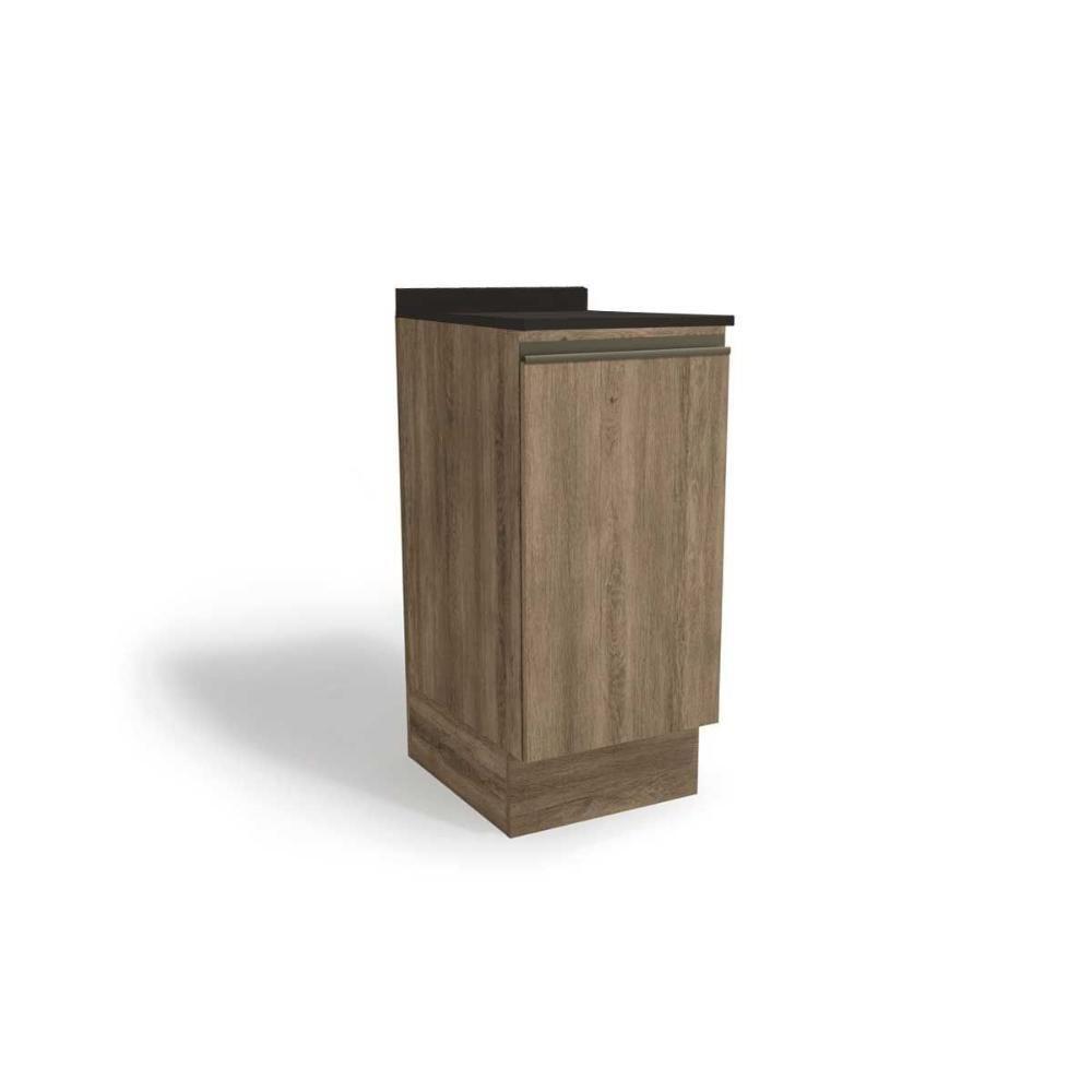 Nicho de Cozinha Modulado Maxxi G741 c/ Tampo 40cm Nogal/Preto - Kappesberg - 1