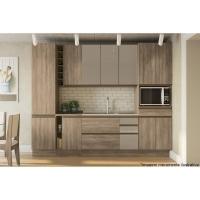 Nicho de Cozinha Modulado Maxxi G741 c/ Tampo 40cm Nogal/Preto - Kappesberg