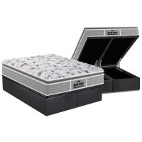 Cama Box Baú King: Colchão Anatômico Probel D45 - Ep Guarda Costas Próextreme Plus Base Suede Gray - 1