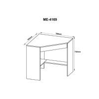 Mesa de Escritório Canto ME4169 c/ 1 Gaveta Amêndoa - Tecno Mobili - 5