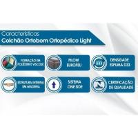 Cama Box Casal: Colchão Ortopédico Ortobom Light OrtoPillow + Base CRC Courano White(138x188) - 6