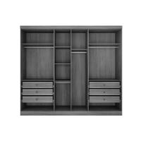 Quarto Casal Modulado Rizon 5 Peças (1 Armário Ponte + 1 Closet + 2 Guarda Roupas + 1 Complemento) QC203 Freijo Cumaru - Novo Horizonte - 5