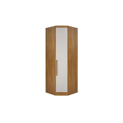 Guarda Roupa Closet de Quarto Canto Obliquo Rizon c/ 1 Porta Freijo Cumaru c/ Fendi - Novo Horizonte