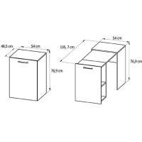 Mesa Multiuso Escritório Retrátil ME4170 c/ 2 Nichos Amêndoa - Tecno Mobili - 10
