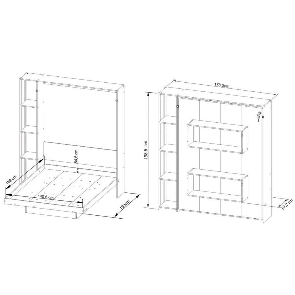 Cama Dobrável Multifuncional Articulada CM8014 Branco - Tecno Mobili - 7