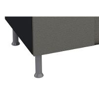 Balcão Multiuso p/Área Serviço Multibox Aço 2 Portas c/Chave c/Tampo 80cm Preto/Cinza - Telasul - 3