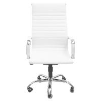 Cadeira De Escritório Esteirinha Base Cromada Com Rodinha Fortt Bilbao Branca - Cef01-b - 5