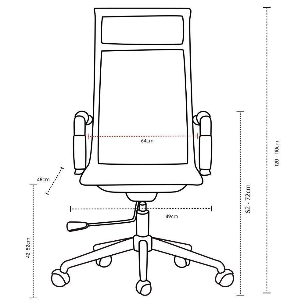 Cadeira De Escritório Esteirinha Base Cromada Com Rodinha Fortt Oslo Preta - Cef03-p - 6