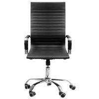 Cadeira De Escritório Esteirinha Base Cromada Com Rodinha Fortt Oslo Preta - Cef03-p - 5