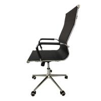 Cadeira De Escritório Esteirinha Tela Mesh Base Cromada Com Rodinha Fortt Salta Preta - Cef04-p - 6