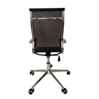 Cadeira De Escritório Esteirinha Tela Mesh Base Cromada Com Rodinha Fortt Salta Preta - Cef04-p - 7