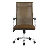 Cadeira De Escritório Esteirinha Tela Mesh Base Cromada Com Rodinha Fortt Salta Marrom - Cef04-p - 1