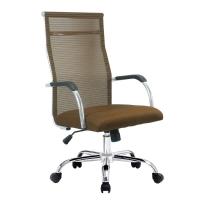 Cadeira De Escritório Esteirinha Tela Mesh Base Cromada Com Rodinha Fortt Salta Marrom - Cef04-p - 6