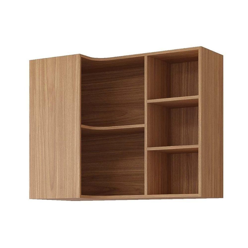 Armário Aéreo p/ Cozinha Estela de Canto c/5 Nichos 92cm Freijo - MGM - 1