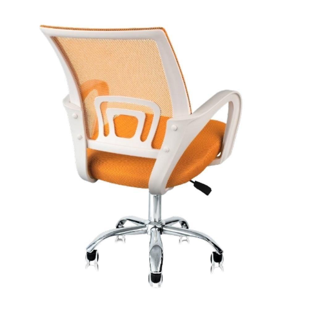 Cadeira De Escritório Secretária Base Cromada Com Rodinha Fortt Lisboa Laranja - Csf02-lj - 3