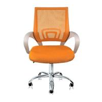 Cadeira De Escritório Secretária Base Cromada Com Rodinha Fortt Lisboa Laranja - Csf02-lj - 6