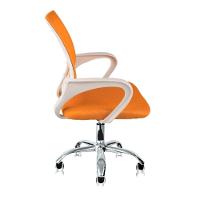 Cadeira De Escritório Secretária Base Cromada Com Rodinha Fortt Lisboa Laranja - Csf02-lj - 7