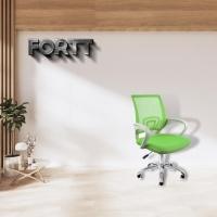 Cadeira De Escritório Secretária Base Cromada Com Rodinha Fortt Lisboa Verde - Csf02-vd - 5