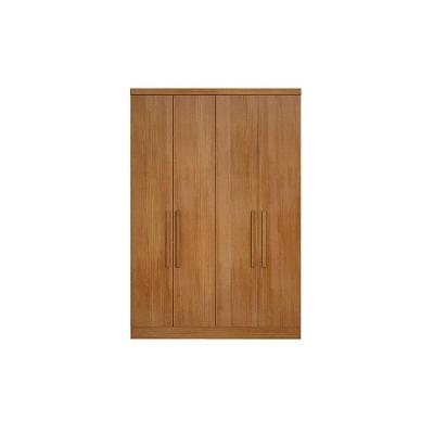 Guarda Roupa Casal Rizon 4 Portas Bater 3 Gavetas Freijó Cumaru MDF Novo Horizonte