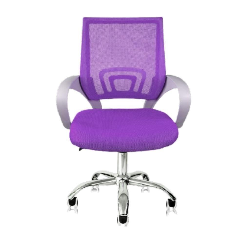 Cadeira De Escritório Secretária Base Cromada Com Rodinha Fortt Lisboa Roxa - Csf02-rx - 5