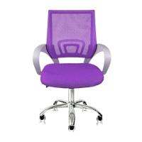 Cadeira De Escritório Secretária Base Cromada Com Rodinha Fortt Lisboa Roxa - Csf02-rx - 5