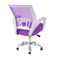 Cadeira De Escritório Secretária Base Cromada Com Rodinha Fortt Lisboa Roxa - Csf02-rx - 7
