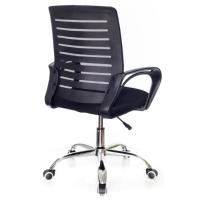 Cadeira De Escritório Secretária Com Base Cromada Com Rodinha Fortt Braga Preta - Csf04-p - 5